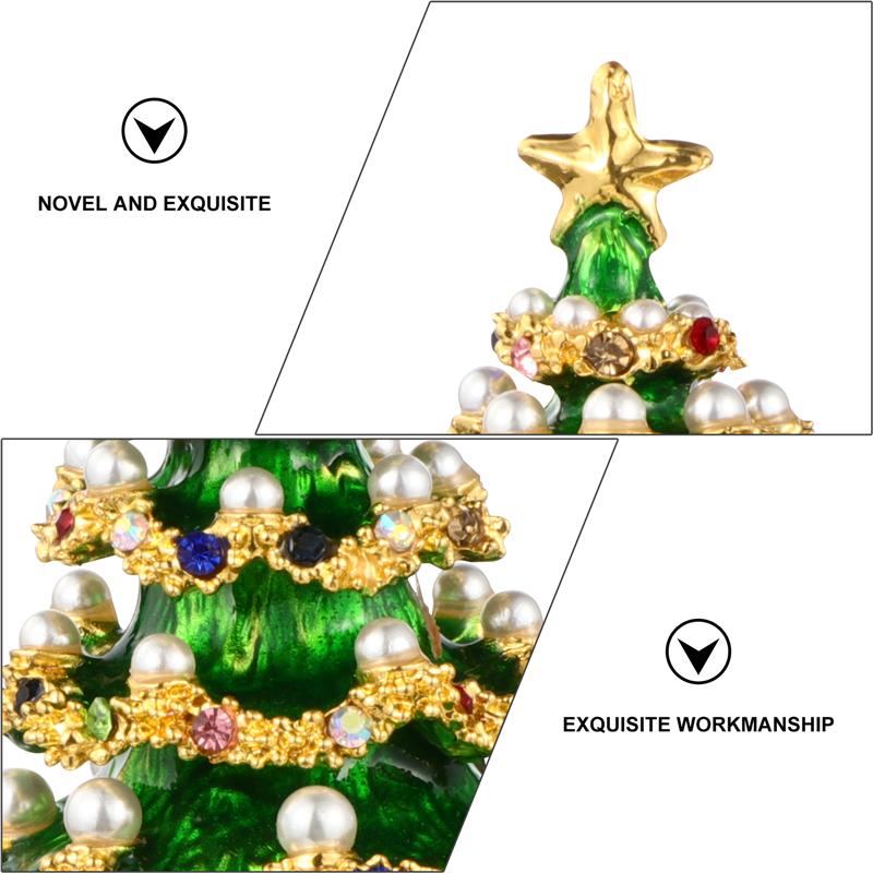 Christmas Tree Jewelry Box Treasure Case Storage Organizer Christmas