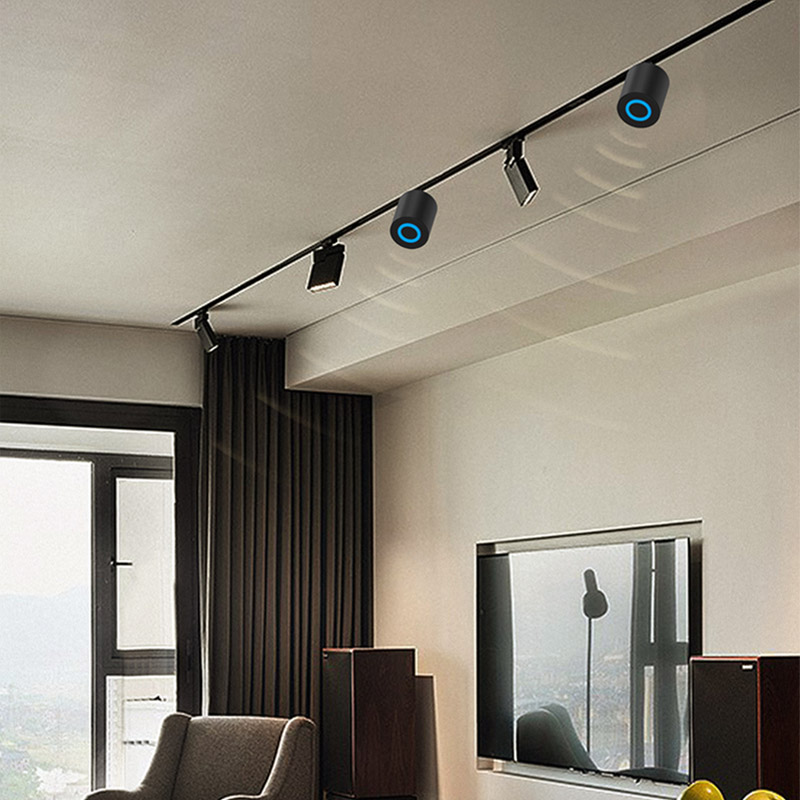 Trilha de luz magnética 6mm ultra fina montagem em superfície iluminação teto preto branco fino moderno flexível casa ímã trilho 1m 2m