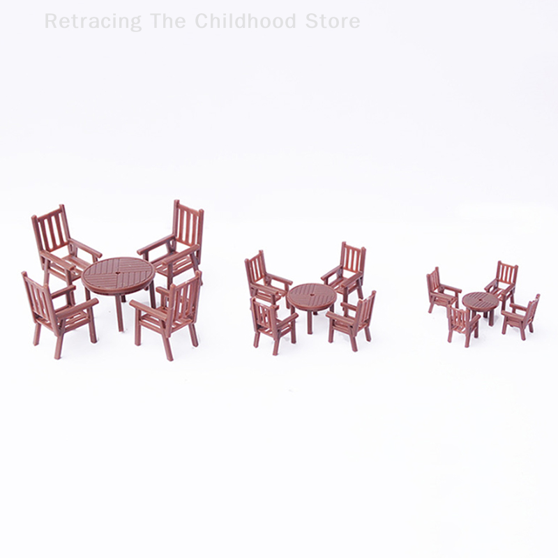 1 ensemble de Mini Table et chaise de Simulation, modèle de scène, accessoires de meubles de jouets 1:30 1:50 1:75
