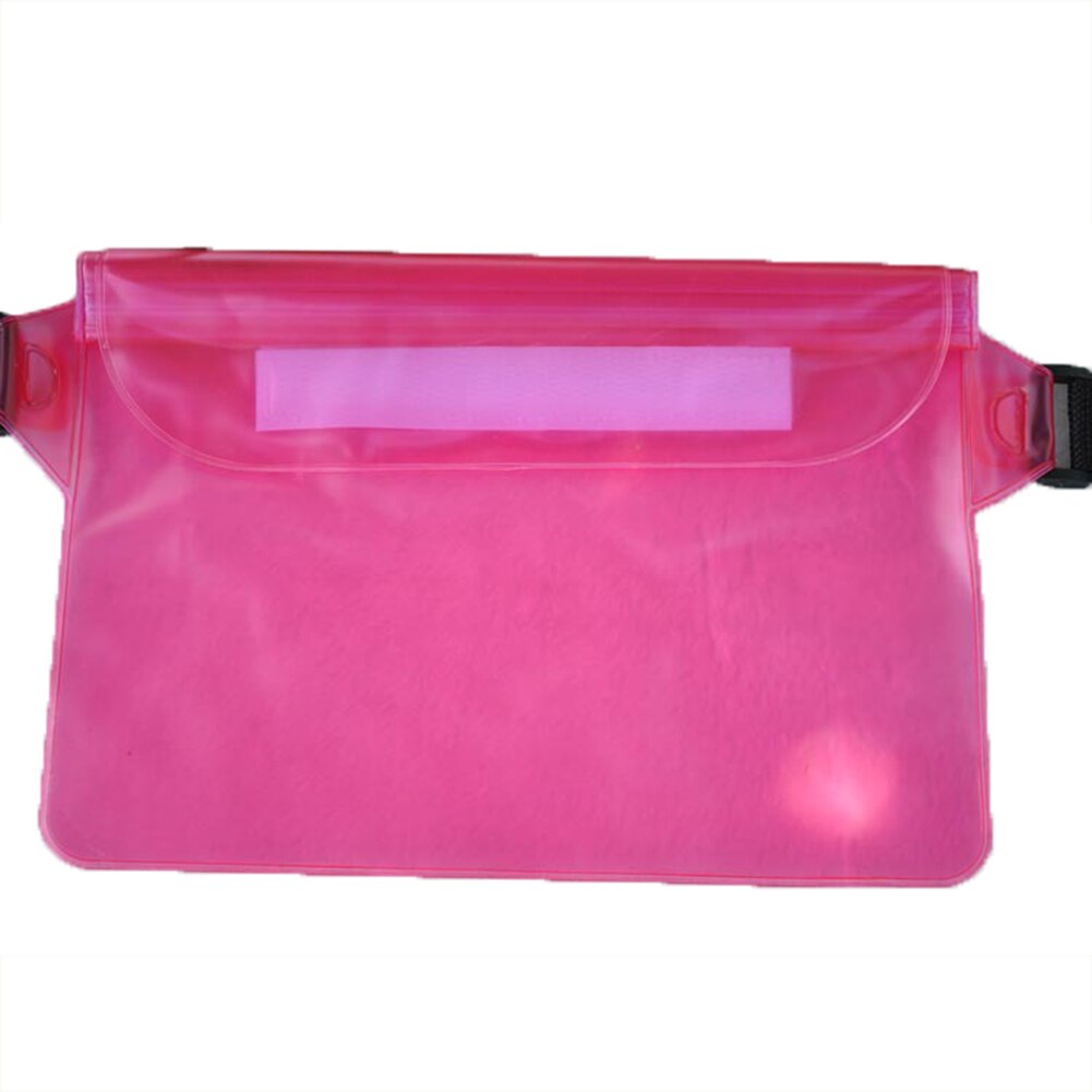 100% Waterproof Zip Transparent Beach Women's Belt Bag Women&Men Waist Bags Phone Pouch Belt Pack Pvc Clear Fanny Pack Ladies: rose