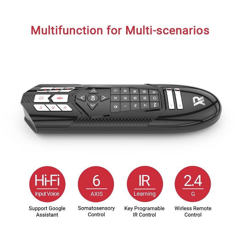 R1 Smart Air Mouse 2.4G Wireless Voice Remote Control Via USB Receiver Plug And Play Wireless Control Up To 10 Meters