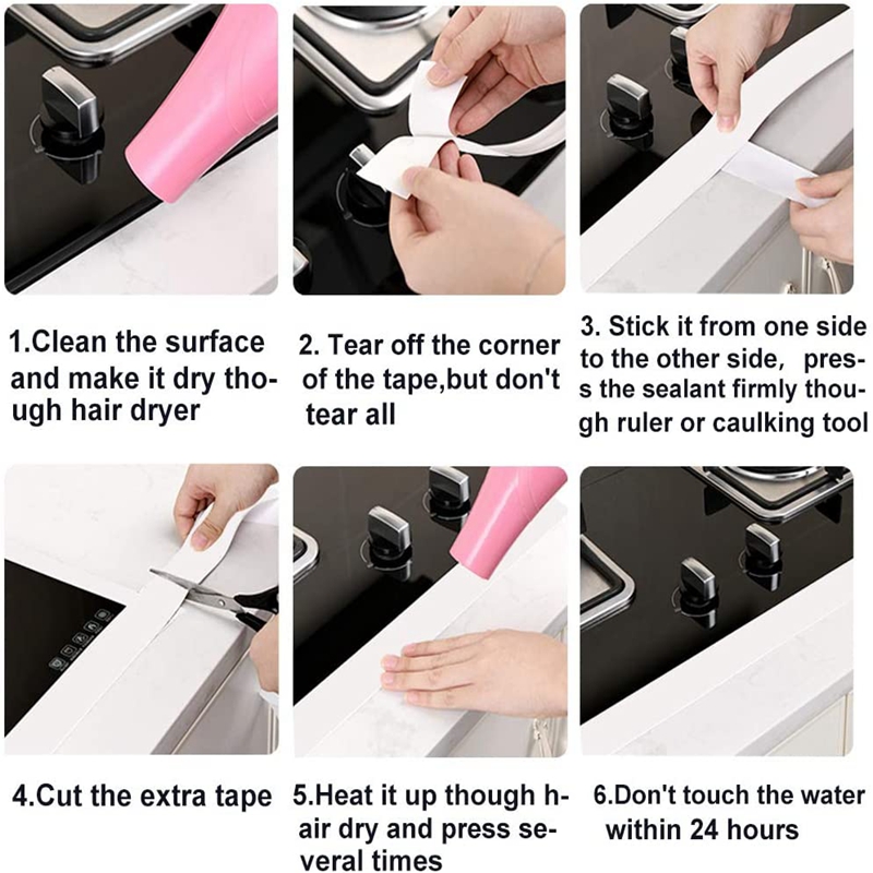 Kitchen mildew-proof gap stickers toilet beauty seam waterproof stickers water retaining strip corner line sealing strip tape