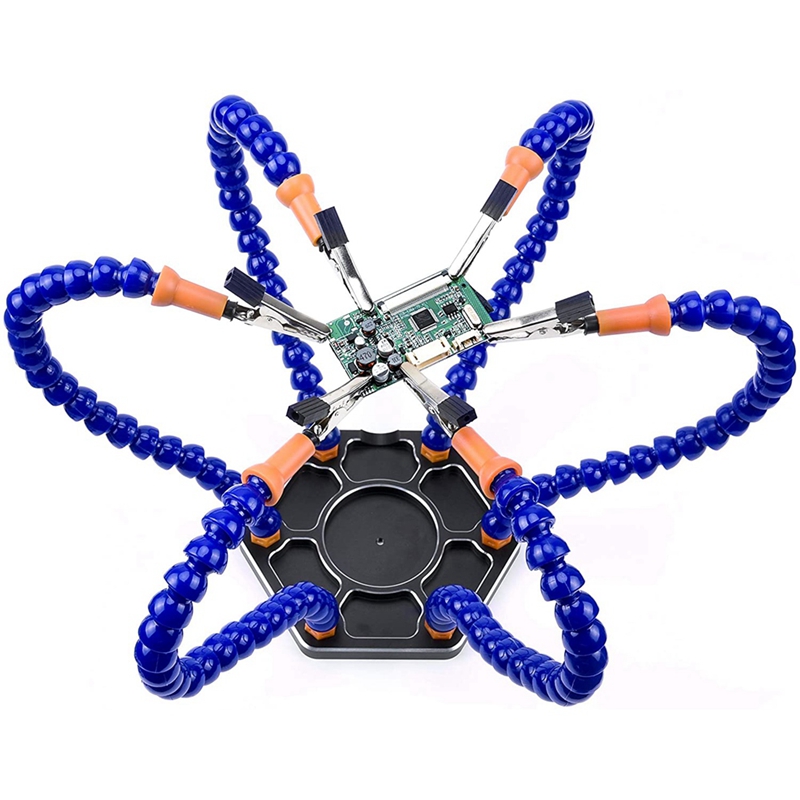 Bench Vise Table Clamp Soldering Station With Flexible Arms Soldeirng Iron Holder PCB Welding Repair Third Hand Tool