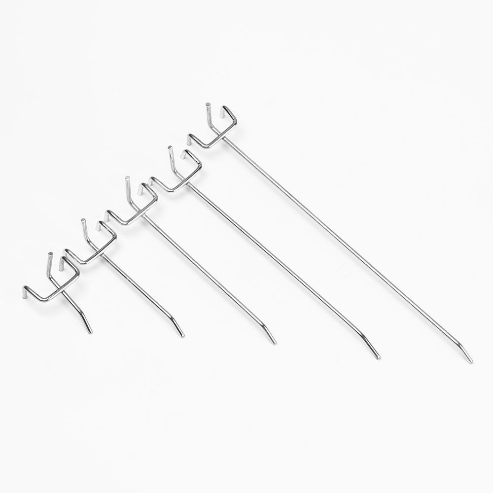 Rejilla metálica de 5 piezas para almacenamiento de pared, soporte perforado para Panel de malla, estante de artículos para tienda al por menor, ganchos de exhibición para colgar