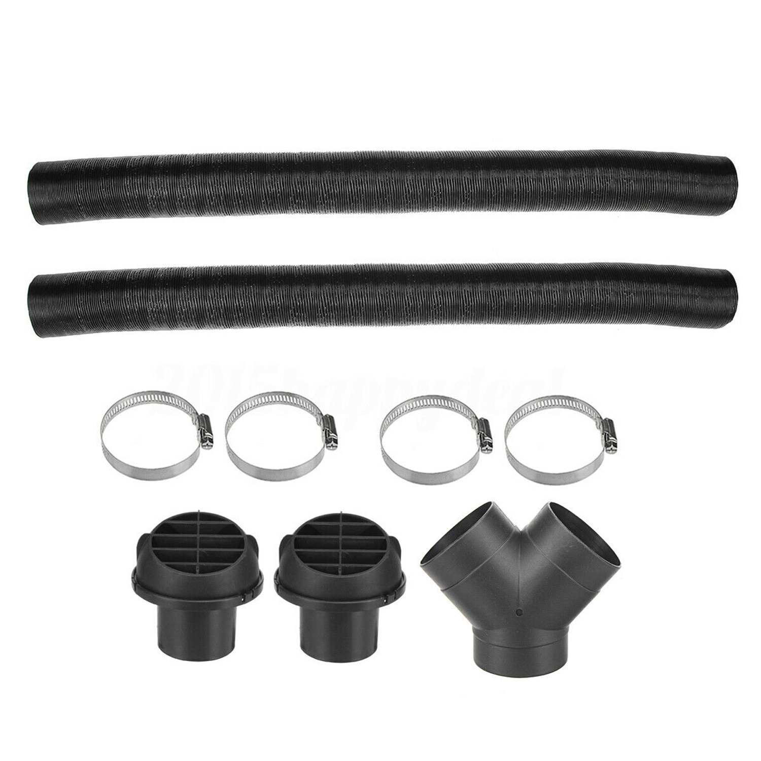 For Webastos Diesels Heaters 75mm Heaters Pipes Ducting Y Branch Warm Air Outlets Vent Kit For Car