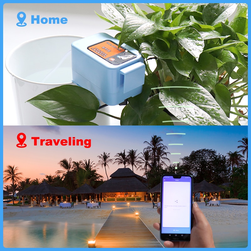 Mobile phone remote automatic irrigation system wifi control garden watering system automatic house plant watering system kit