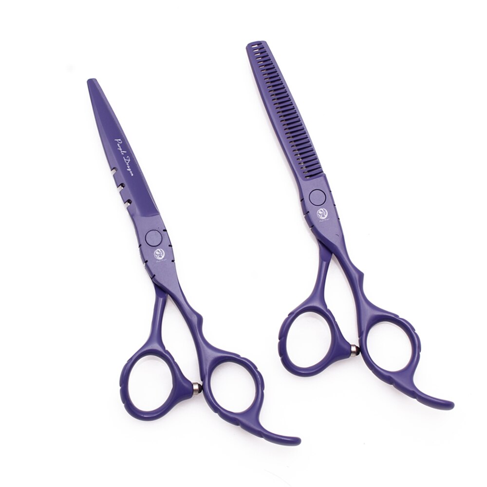 Ciseaux de coiffure Dragon violet japonais, 5.5 pouces, #1010, en acier inoxydable, barbier, ciseaux de coupe à cheveux amincissants,