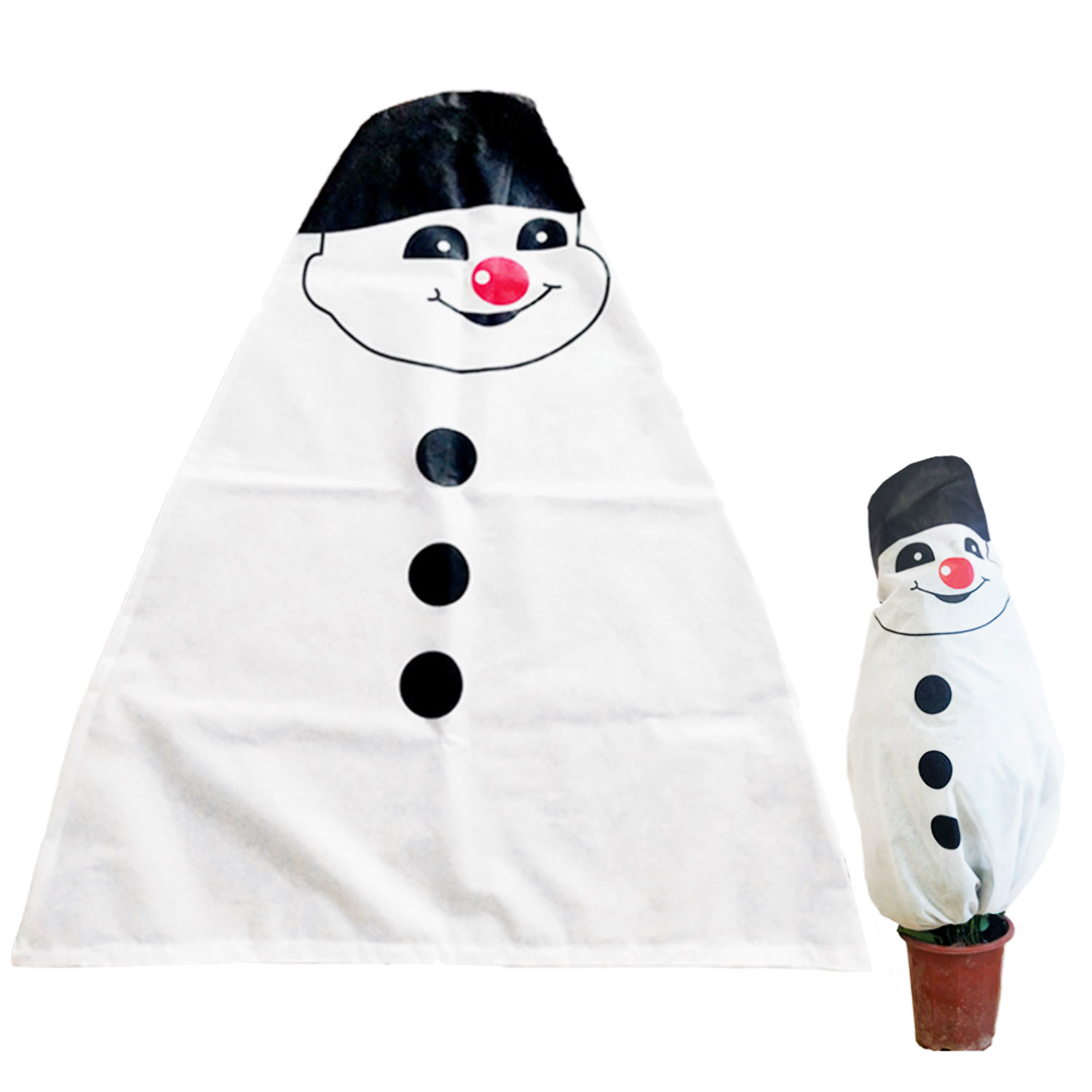 Behogar Cartoon Winter Warm Kerstboom Cover Plant Wrap Deken Freeze Bescherming Protector voor Koud Weer 90x103 cm: Oranje