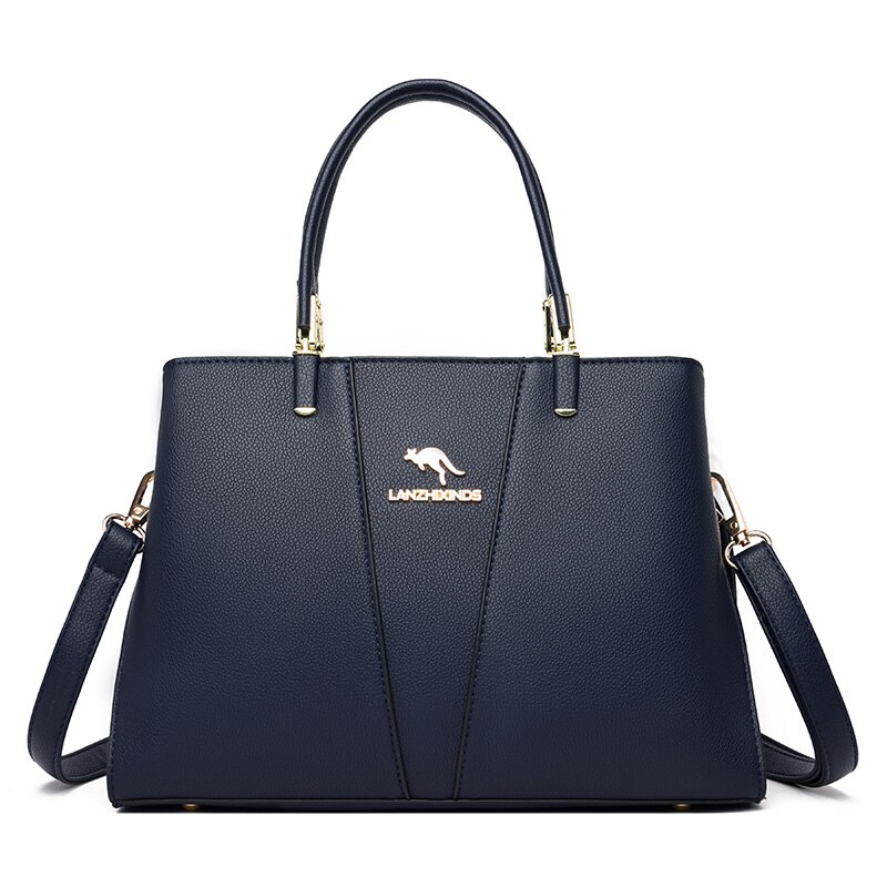 Casual Pu Leather Shoulder Bags for Women Small Square Bags Versatile Simple Crossbody Bag: Blue