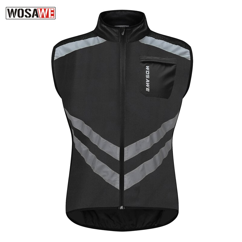 WOSAWE Reflektierende Motorrad Weste Moto-Cross Sport Team Uniform Hohe Sichtbarkeit Sicherheit Weste Ultra Leichte Wasserdichte Jacke: Schwarz / XXXL