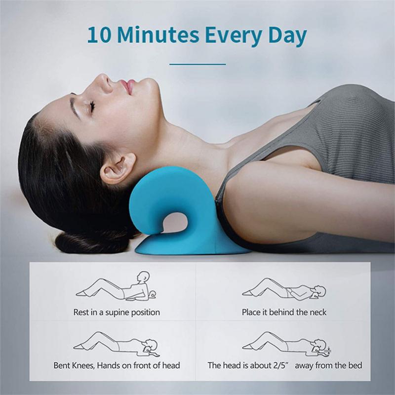 Neck Shoulder Stretcher Relaxer Massage Pillow For Neck Cervical Chiropractic Traction Back Stretching Physiotherapy