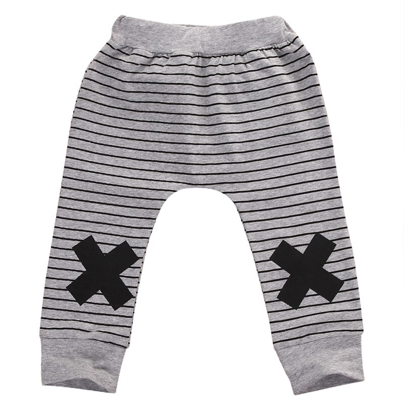Calças de inverno do bebê menino harem calças crianças moda listrado dos desenhos animados adorável bebe queda bottoms elásticos calças soltas 0-2y