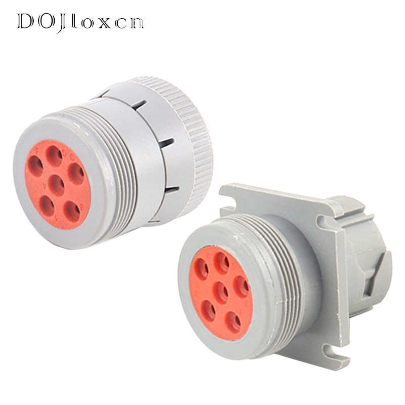 1-2 Sets 6 Pin Male Female Connector ROHS Environmental Protection IP68 Waterproof Flame Retardant HD16-6-12S-B010 HD10-6-12P: 6p femalemale