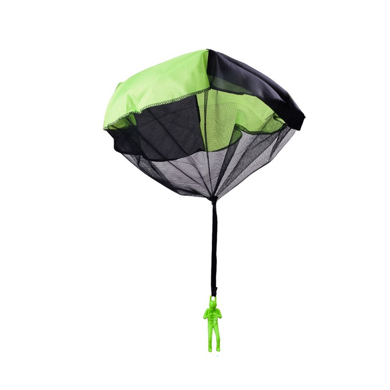 Hand Throwing Mini Soldier Parachute Funny Toy Kid Outdoor Game Play Educational Toys Fly Parachute Sport for Children Toy: green