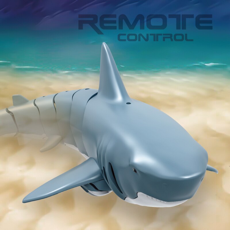 Juguete de tiburón teledirigido para niños, Robot de juguete con Control remoto de animales, bañera, piscina, juguetes eléctricos de agua para niños, tiburón submarino, para niños