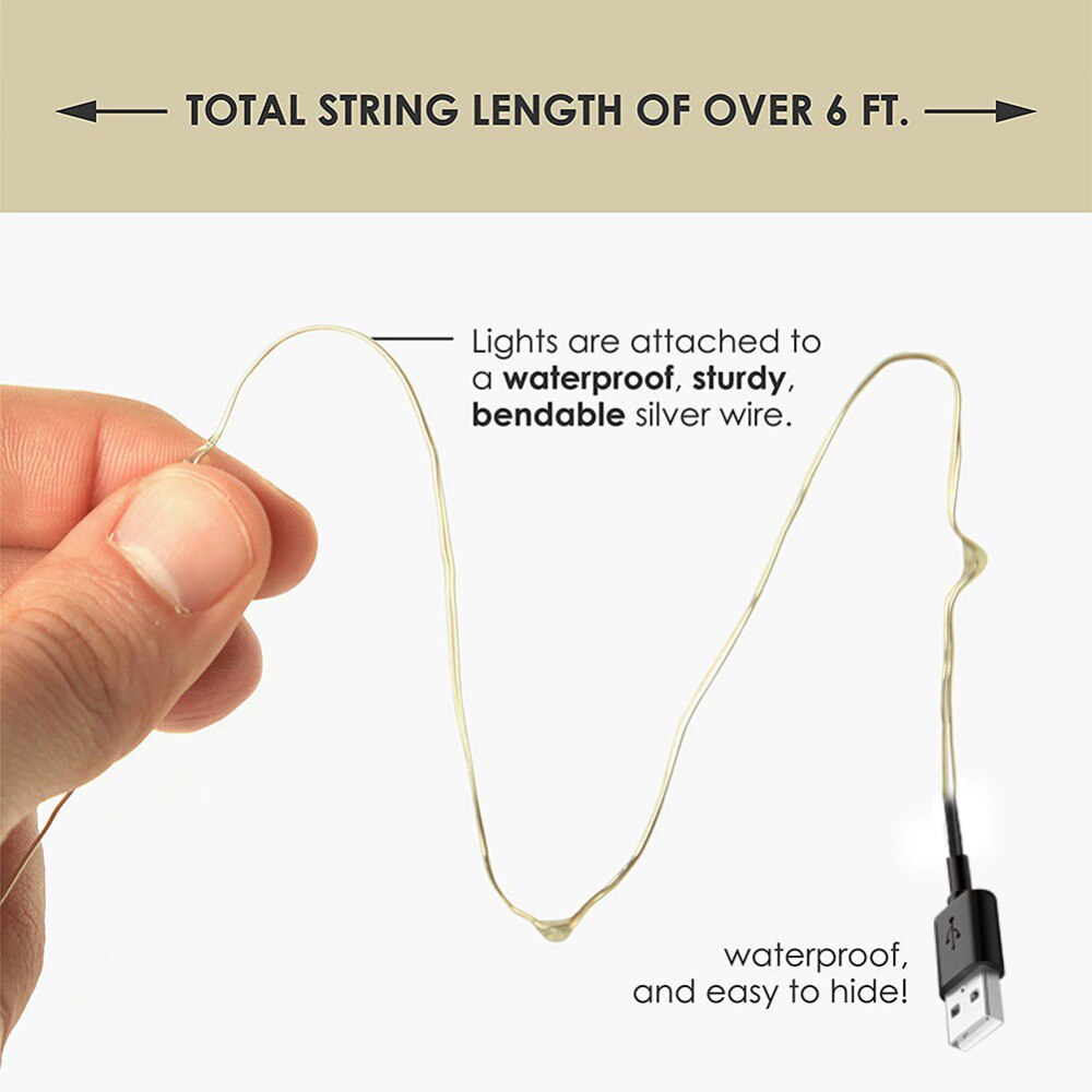 10M LED Black Light UV String Light USB Recharge Christmas Halloween Party Home Decoration Waterproof Lamp String