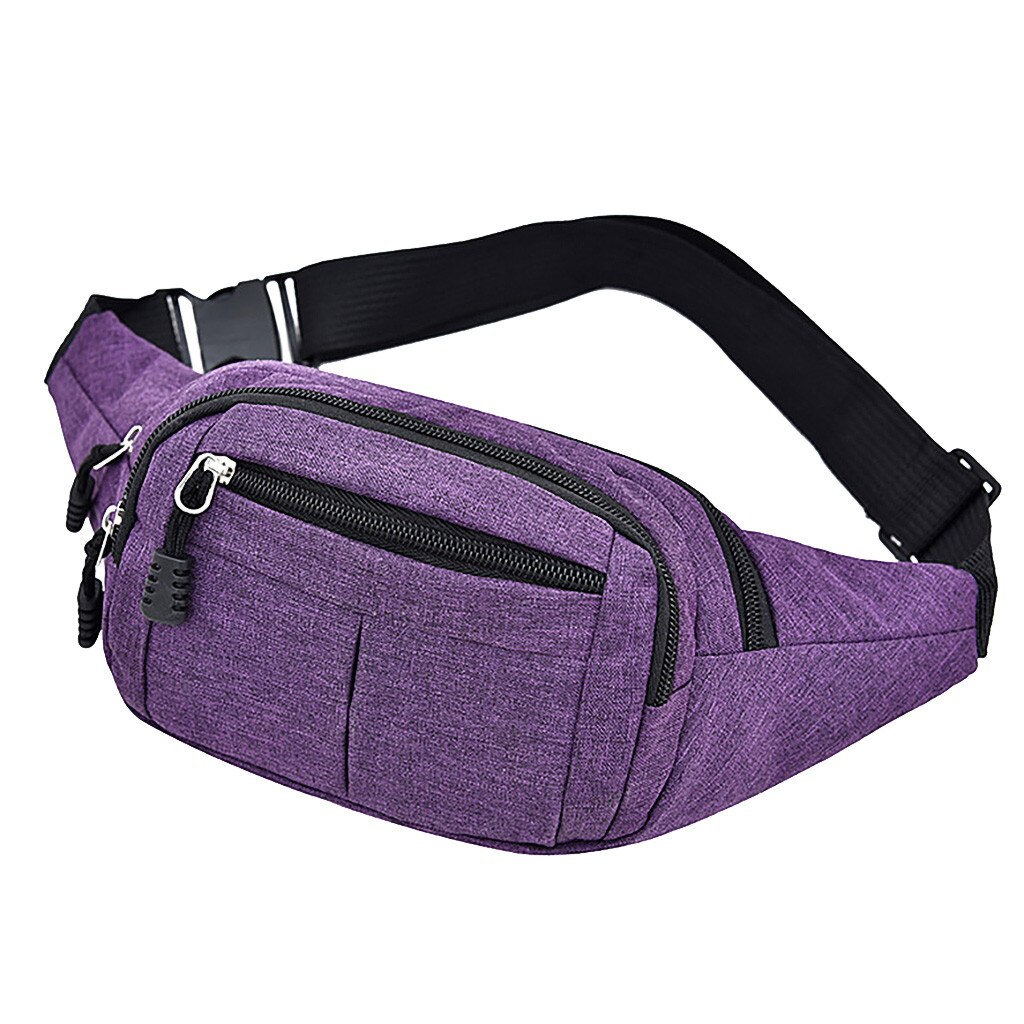 Riñoneras a la para hombre y mujer, bolsas de cintura, heuptas, riñonera de plátano, bolso de cintura: Morado