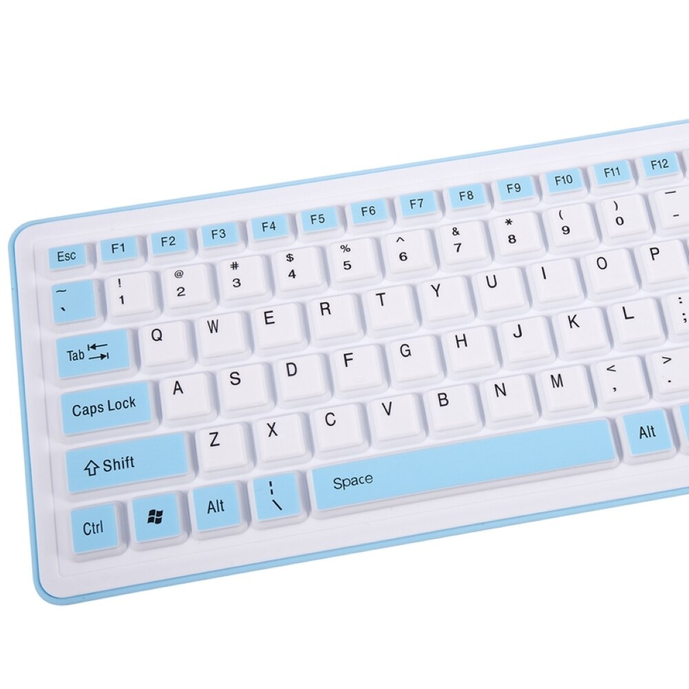 103 Keys Foldable Office Silent Wired Keyboard Dustproof Soft Keyboard Letters Silicone Gaming Keyboard For Laptop/Computer
