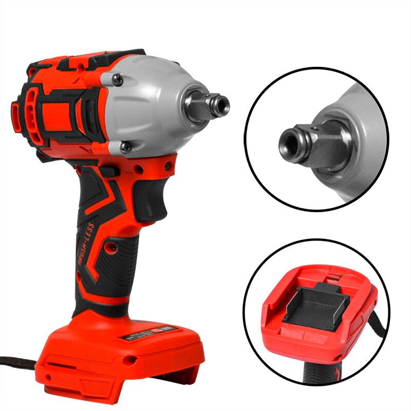 Cordless Brushless Electric Wrench Impact Wrench Socket Wrench Li-ion Battery Hand Drill Installation