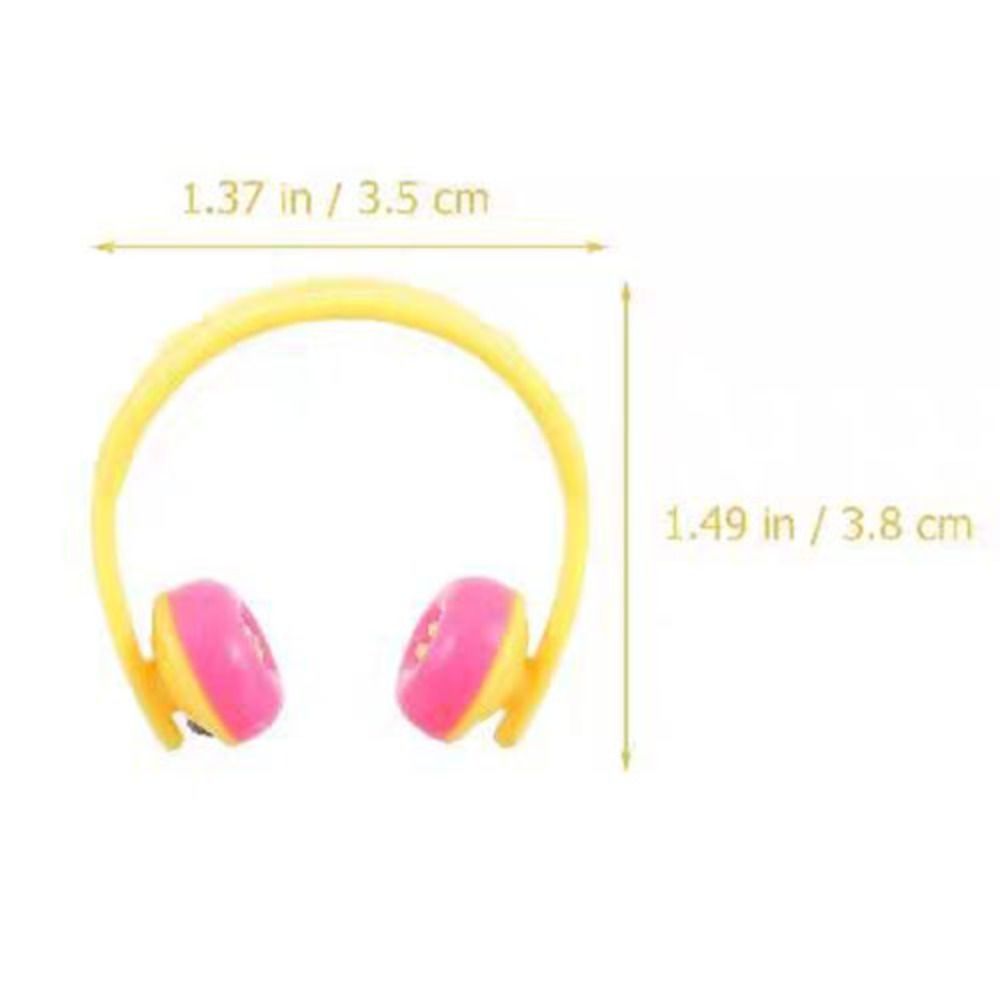 Dollhouse Props Miniature Headset Model Simulation Classic Toys Dollhouse Headphone Model 3.8cm Plastic Doll Headset Toy