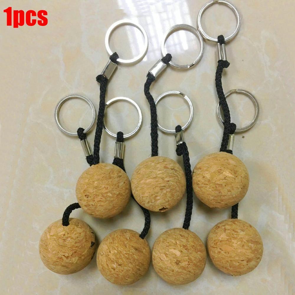 2 st 53mm / 35mm kork boll nyckelring flytande boj nyckelring hållare för vattensporter strand resor fiske dykning roddbåtar