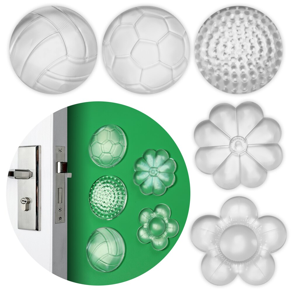 Door Stoppers Wall Protection Safety Shock Absorber Anti Collision Pads Bumpers Security Cartoon PU Protection Stickers