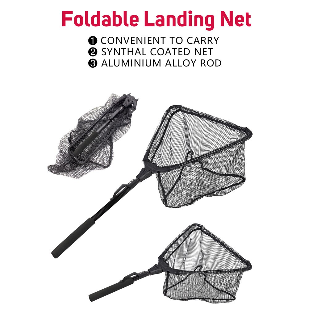 Collapsible Fishing Nets Aluminum Alloy Fishing Foldable Landing Network Aluminum Alloy Retractable Telescope Fishing Tackle