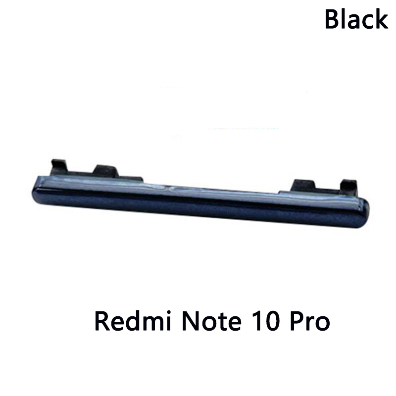 Dla Xiaomi Redmi Note 9S boczny przycisk głośności + włącznik/wyłącznik boczny zestaw dla Xiaomi Redmi Note 10 Pro boczny przycisk głośności: Note 10 Pro Black