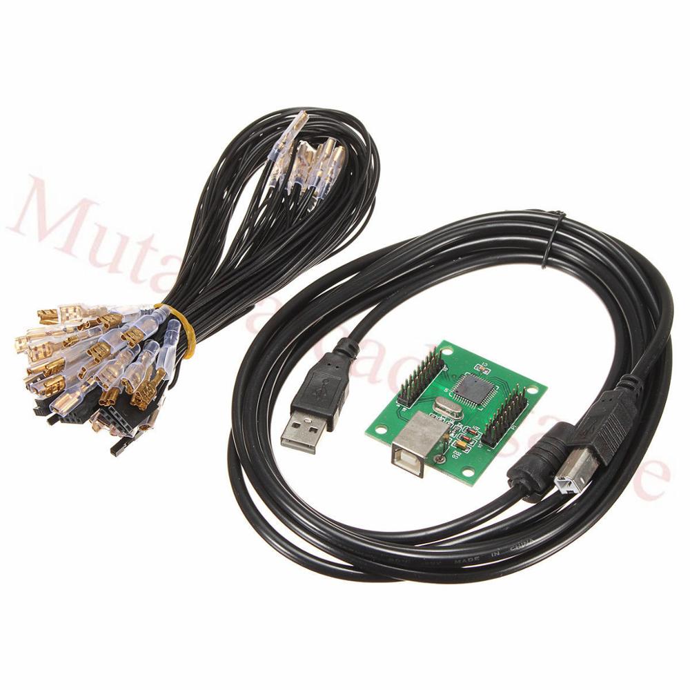 Jamma – Interface de contrôleur USB pour PC PS3 Arcade, 2 joueurs, encodeur USB, MAME, clavier Multicade, carte d'encodeur de Joystick