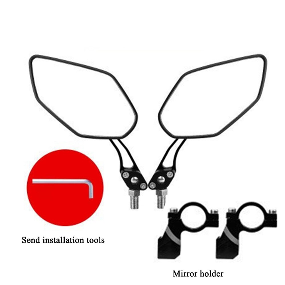 Sykkel speil sykkel bakstyre speil sykling bakfra mtb sykkel silikon håndtak bak justerbar venstre høyre speil