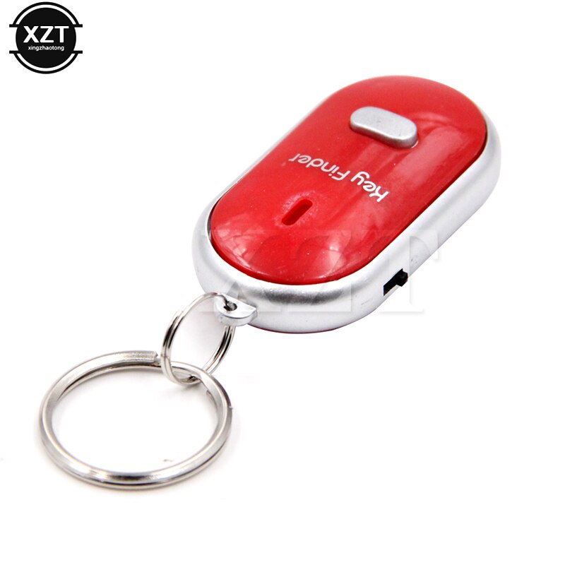 4 Colors Mini LED Whistle Key Finder Flashing Beeping Remote Lost Keyfinder Locator Keyring for children the older: Red