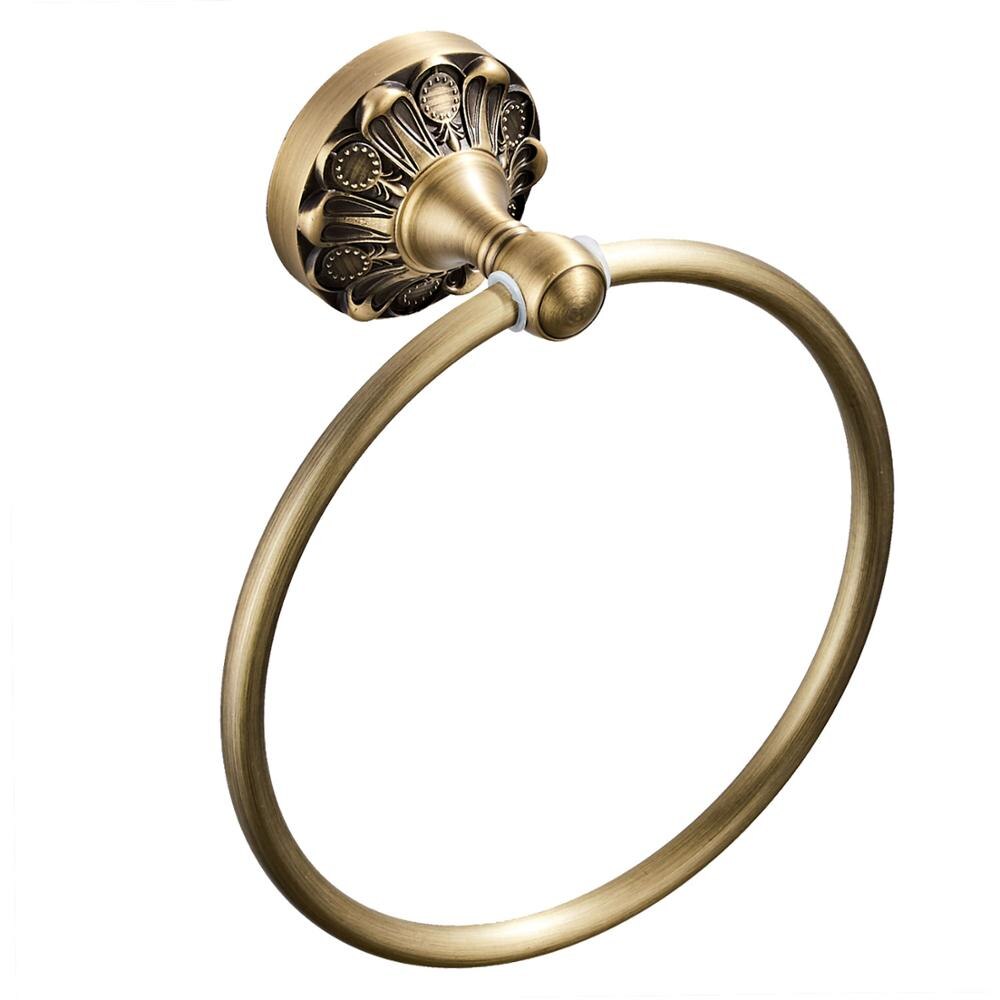 Brass Antique Hardware Set Toilet Paper Holder Soap Holder Towel Rack Paper Towel Holder Bathroom Shelf Robe Hook: Towel ring