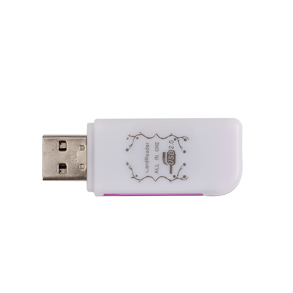 4 In 1 USB Card Reader Multi-Functional SD TF MS M2 USB Readers with Moon Shape for PC Laptop Desktop Computers
