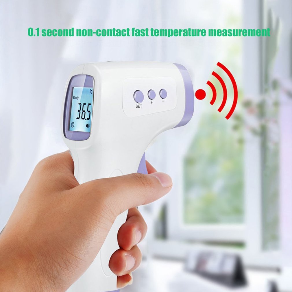 Multifunction thermometer three-color backlit display forehead thermometer digital display infrared alarm human body thermometer