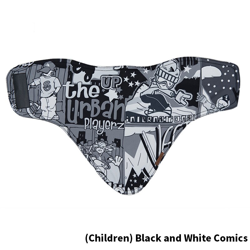 Children Kids Winter Thermal Fleece Ski Mask Face Cover Snowboard Hood Scarfs Outdoor Sport Windproof Cycling Headgear: Black