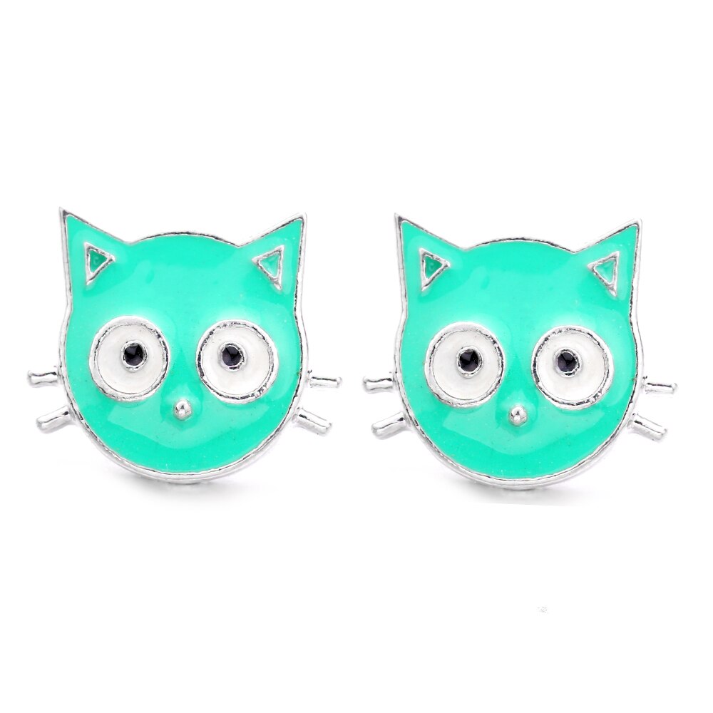 cat Mini Buttons Charms 12mm Metal Snap Button for snap jewelry XH6015: B