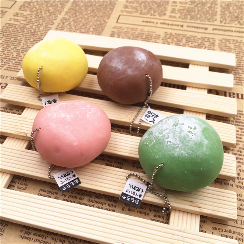 Practical Jokes Squeeze Squishy Slow Rising Fragrant Smells big fruit cake keyring keychain pendant wallet eslastic