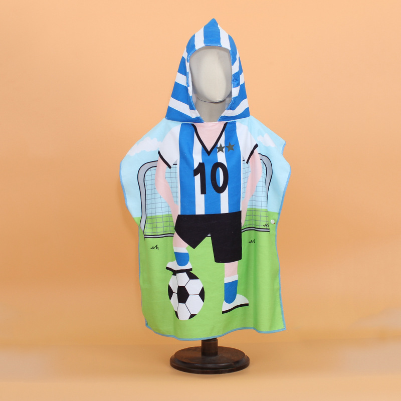 Poncho para niños y bebés, albornoz con capucha, Toalla de baño con capucha, toallas de baño de playa, Toalla de baño de secado rápido,: 11