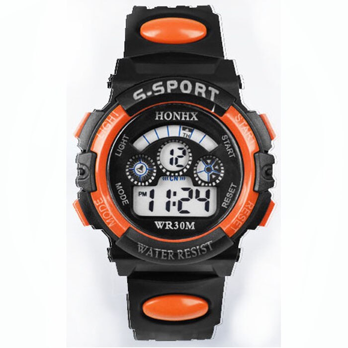 Kinderen Led Digitale Waterdicht Horloge Jongens Meisjes Sport Horloges Siliconen Rubber Horloge Kids Casual Horloge Cadeau # Cl: M