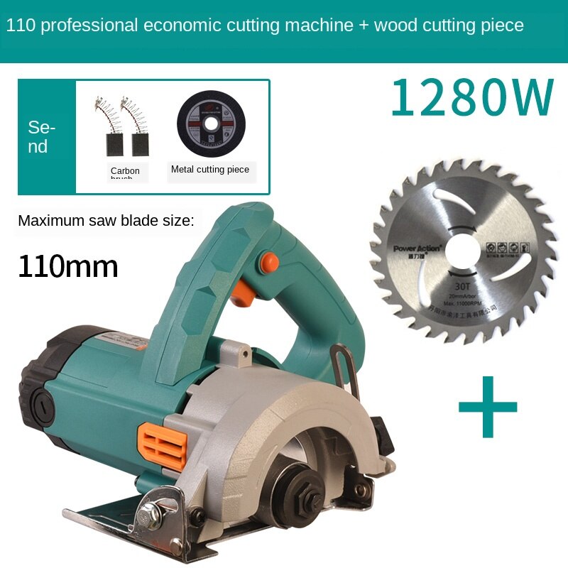 Stone cutting machine tile woodworking small portable household marble machine slotting machine: A220v