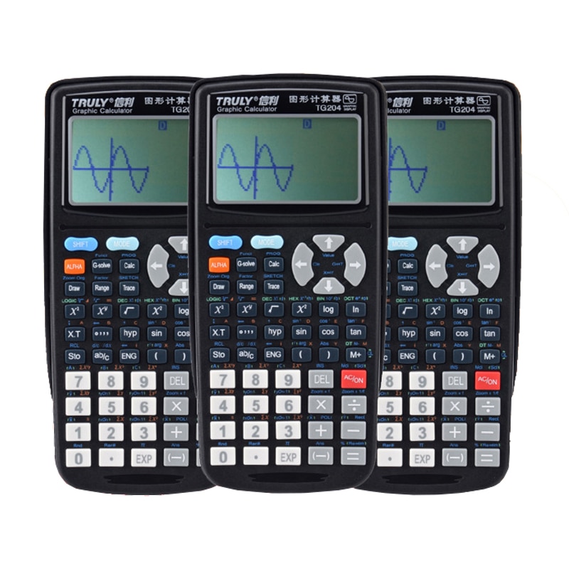 Truly TG204 Calculadora de programación de gráficos científicos SAT examen dibujo Batería Ordenador