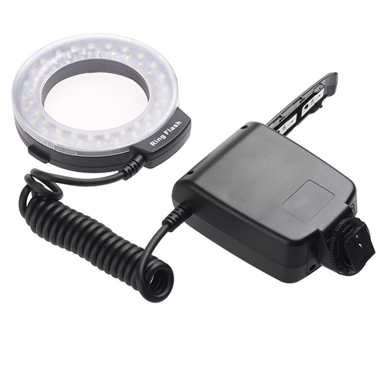 48 Macro LED Macro Ring Flash Light with 8 Adapter Ring for Nikon D5000 for Canon 650D 600D 550D