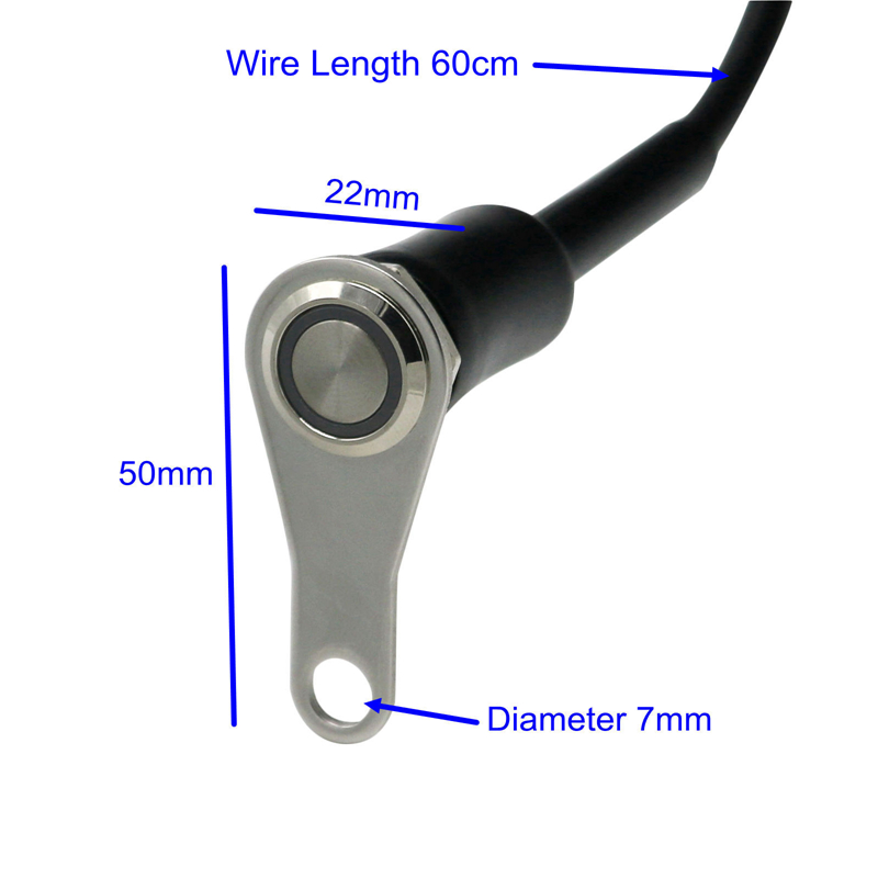 LMoDri Edelstahl LED Motorrad Schalter AUF-aus Lenker Einstellbare Halterung Wasserdichte Schalter Geschmack DC12V Scheinwerfer
