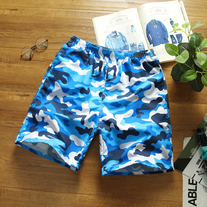 men's beach shorts swimming trunks loose casual swimming trunks quick-drying summer surfing swimwear beach shorts: J