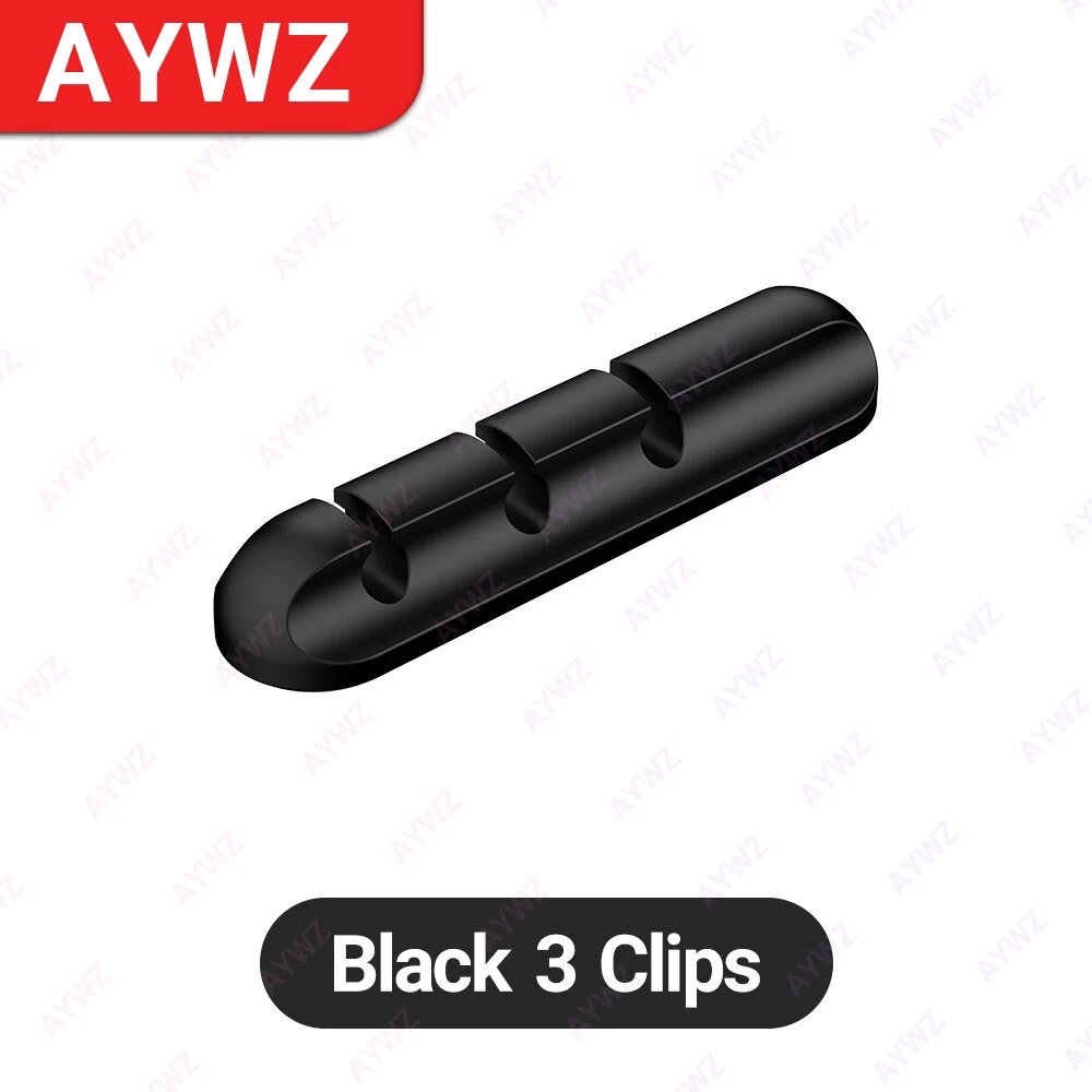 Clips de soporte de Cable adhesivo, organizador de cables de gestión de cables para escritorio, Cable de carga USB, mesita de noche, Cable de alimentación, Cable de ratón: Gris