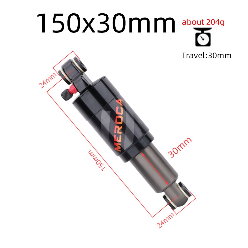 MEROCA – amortisseur d'air pour vélo de montagne pliant, pièces de cyclisme, vtt, en alliage, 125mm/150mm/165mm/190mm/200mm: 150mm