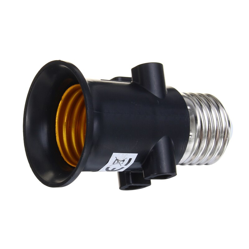 AC100-240V 4A Pbt Brandwerende E27 Lamp Adapter Lamp Holder Base Socket Met Eu Plug Ondersteuning
