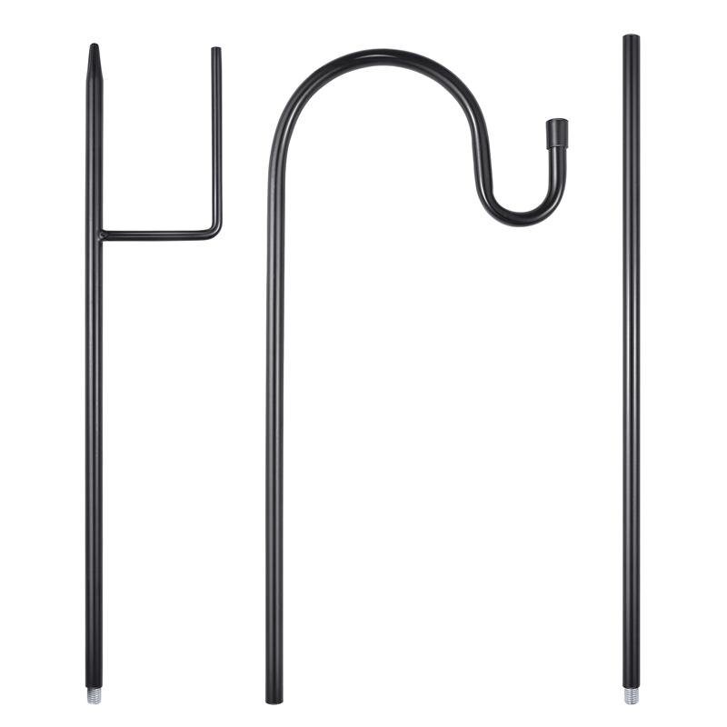 Gancho de pastor para plantas, Estaca de jardín, soporte para plantas al aire libre, colgador para plantas colgantes, luces solares, alimentadores de aves, decoración de jardín