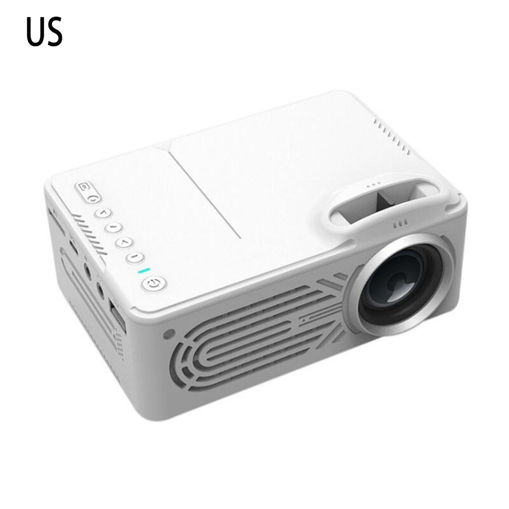 White 814 Portable Projector High Definition 1080P HDMI Projector Multi Interface Home Theater Video Projector