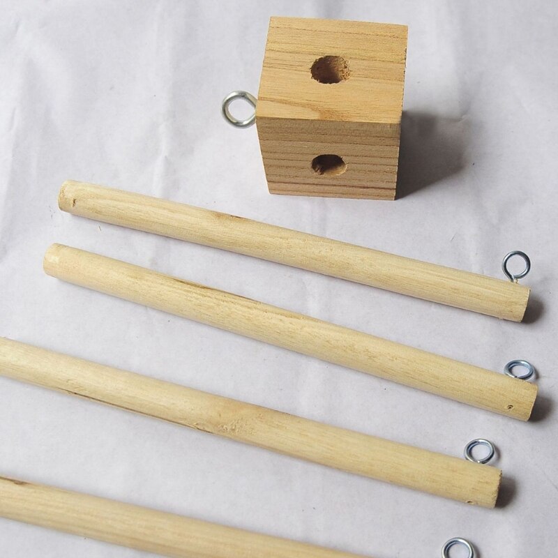 Colgador móvil de madera para cuna de bebé, marco de suspensión móvil, soporte móvil para bebé, campana de cuna de madera Natural
